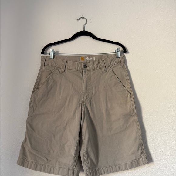 Carhartt Other - Carhartt Men's Tan Flat-Front Work Shorts